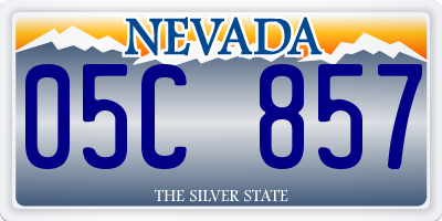 NV license plate 05C857