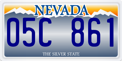 NV license plate 05C861