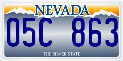 NV license plate 05C863