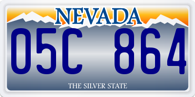 NV license plate 05C864