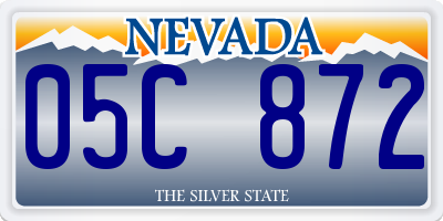 NV license plate 05C872