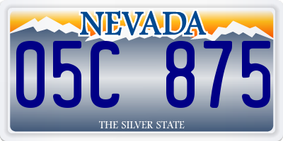 NV license plate 05C875