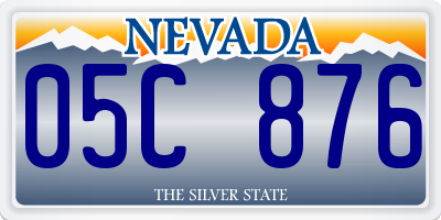 NV license plate 05C876