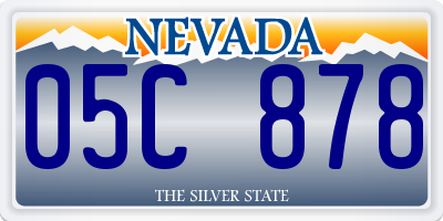 NV license plate 05C878