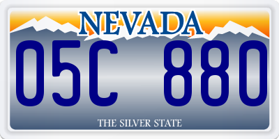 NV license plate 05C880