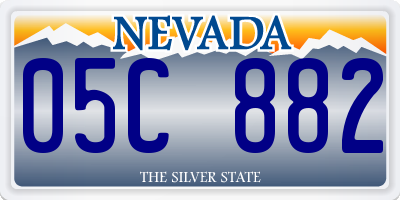 NV license plate 05C882