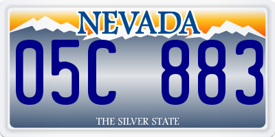 NV license plate 05C883