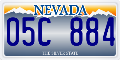 NV license plate 05C884