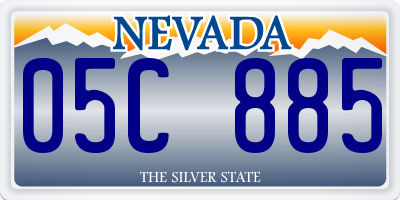 NV license plate 05C885