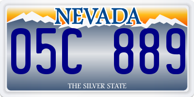 NV license plate 05C889