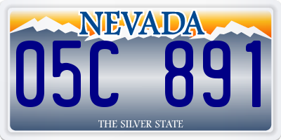 NV license plate 05C891