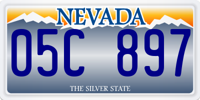 NV license plate 05C897