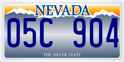 NV license plate 05C904