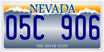 NV license plate 05C906