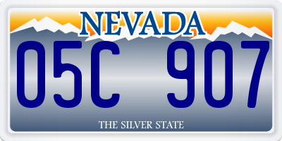 NV license plate 05C907