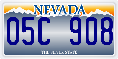 NV license plate 05C908