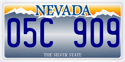 NV license plate 05C909