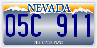 NV license plate 05C911