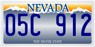 NV license plate 05C912
