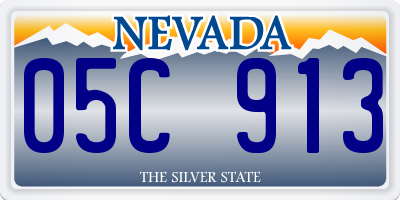 NV license plate 05C913