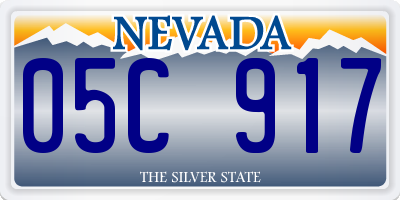 NV license plate 05C917