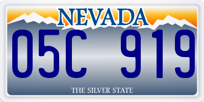 NV license plate 05C919