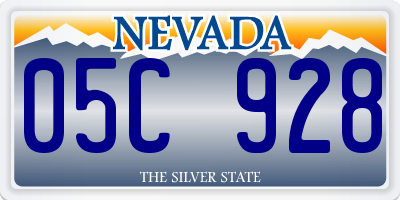 NV license plate 05C928