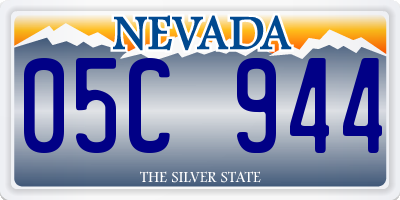NV license plate 05C944
