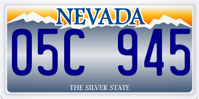 NV license plate 05C945