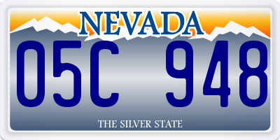 NV license plate 05C948