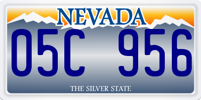 NV license plate 05C956