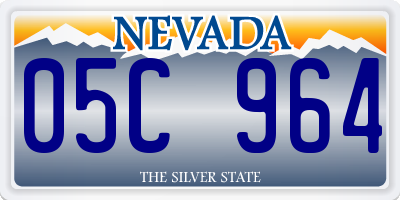 NV license plate 05C964