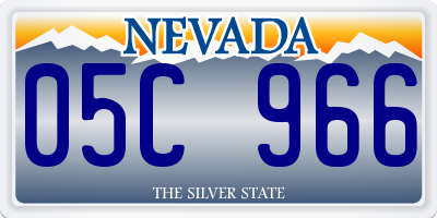 NV license plate 05C966