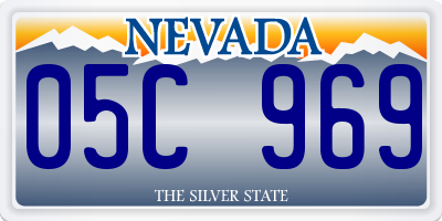 NV license plate 05C969