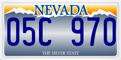 NV license plate 05C970