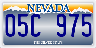 NV license plate 05C975