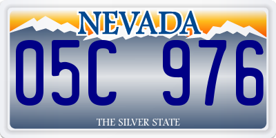 NV license plate 05C976