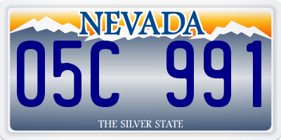 NV license plate 05C991