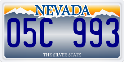NV license plate 05C993