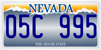 NV license plate 05C995