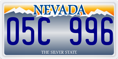 NV license plate 05C996