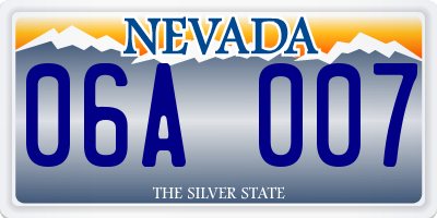 NV license plate 06A007