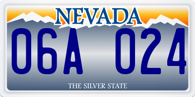 NV license plate 06A024