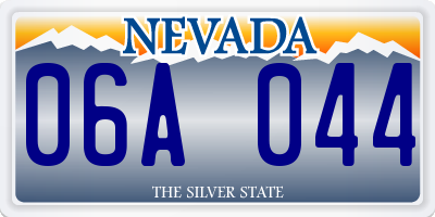 NV license plate 06A044