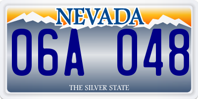 NV license plate 06A048