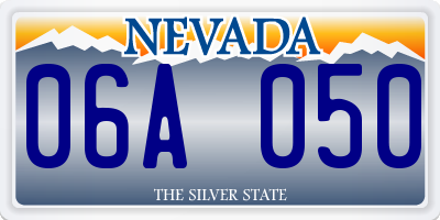 NV license plate 06A050