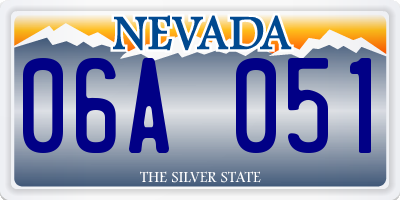 NV license plate 06A051