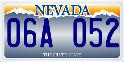 NV license plate 06A052