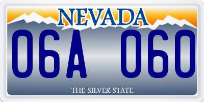 NV license plate 06A060