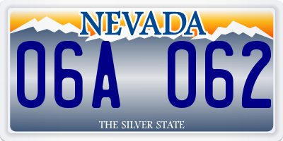 NV license plate 06A062